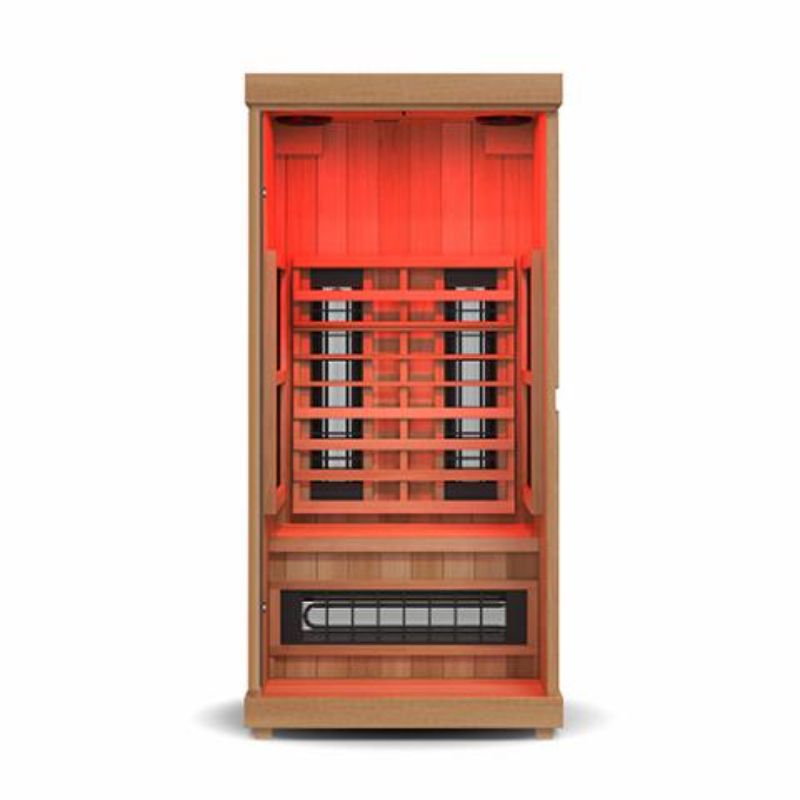 Finnmark Compact 1 Person Full-Spectrum Infrared Sauna - interior view