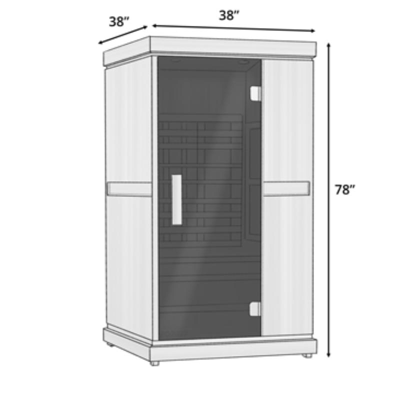 Finnmark Compact 1 Person Full-Spectrum Infrared Sauna - dimensions