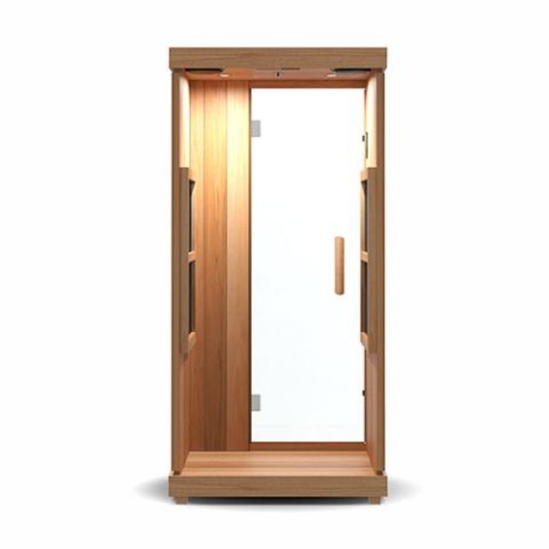 Finnmark Compact 1 Person Full-Spectrum Infrared Sauna - interior cut-away