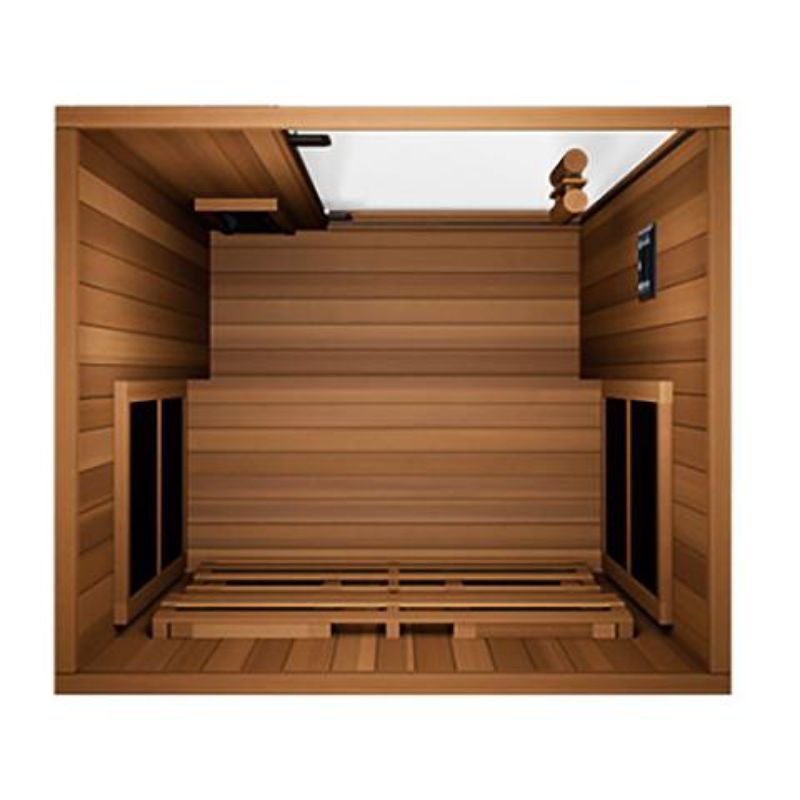 Finnmark Compact 1 Person Full-Spectrum Infrared Sauna - roof cut-away to interior