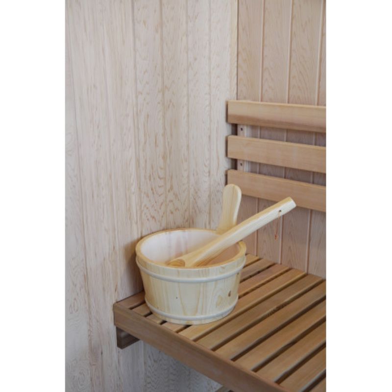Home sauna bucket and ladle