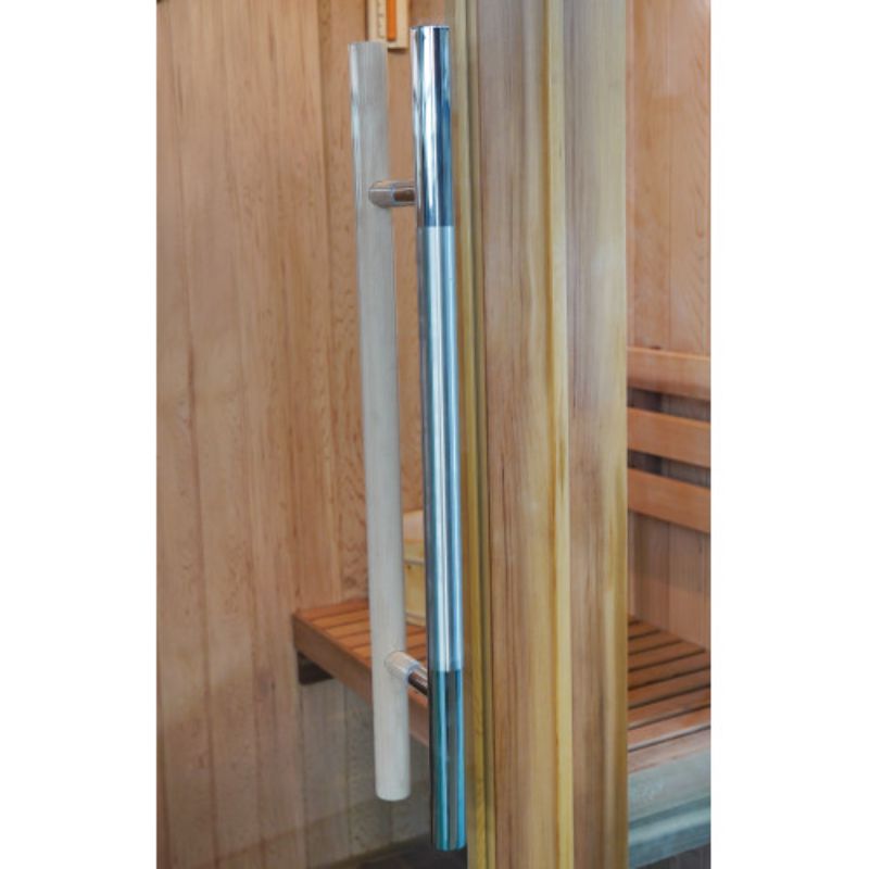 Aston home steam sauna door handle close up