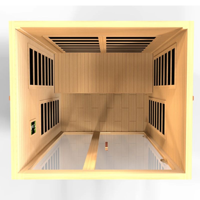 Santiago Elite DYN-6209-02 Infrared Sauna - cutaway top down