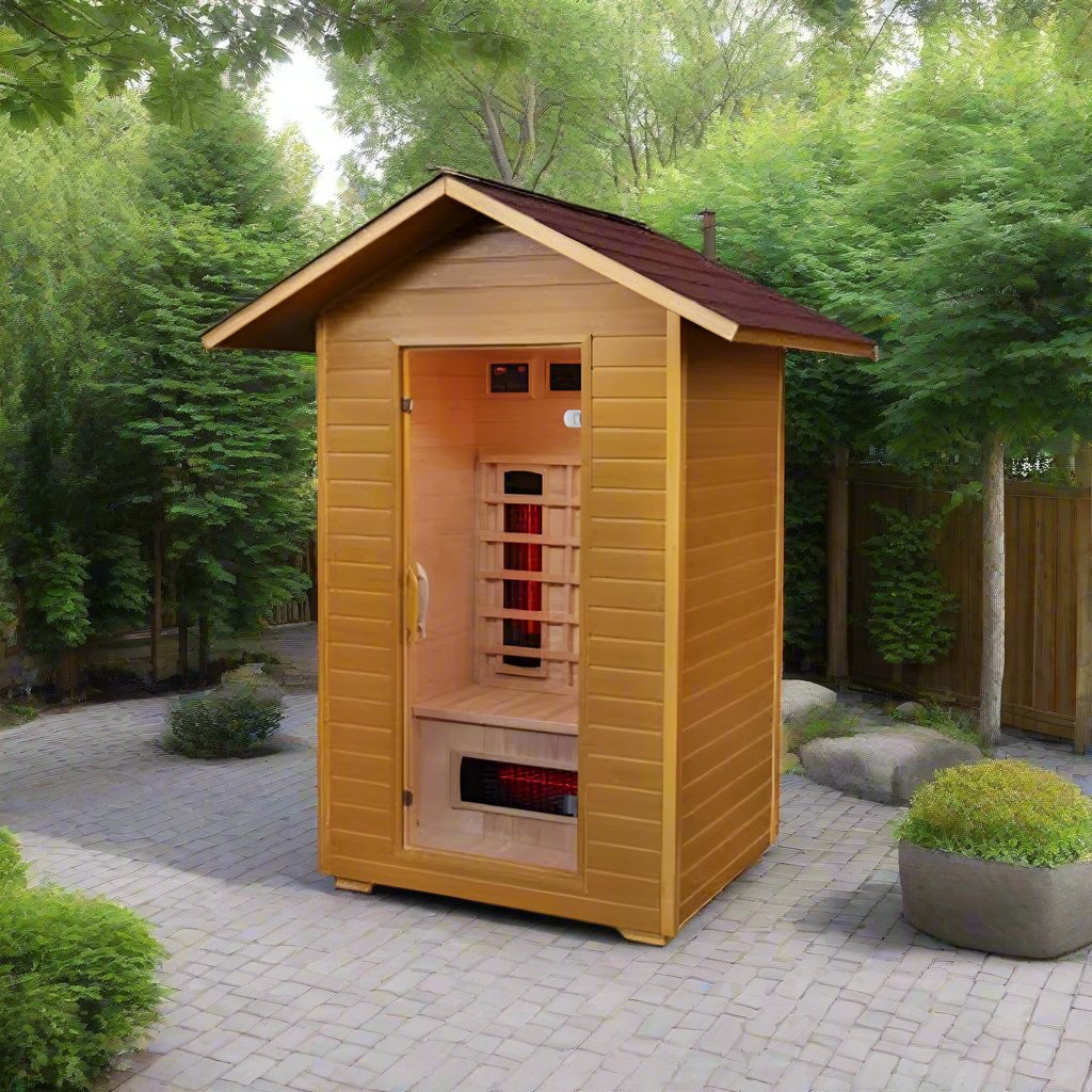 200D3 Burlington Infrared Sauna 2 person - angle view