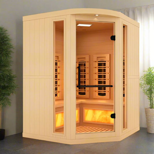 Golden Designs GDI-8035-03 – 3 Person Full Spectrum Infrared Sauna with Himalayan Salt
