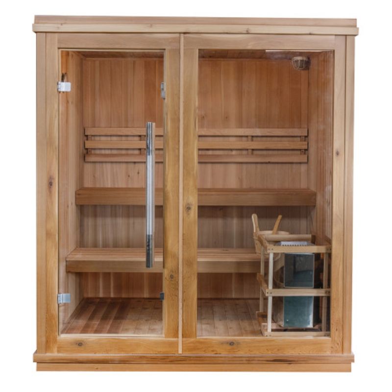 Charleston Indoor Traditional Steam Sauna HL400TN-straight front view