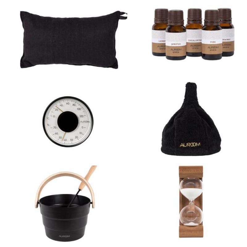 Auroom Cala 1 person Mini Home Sauna - included accessories