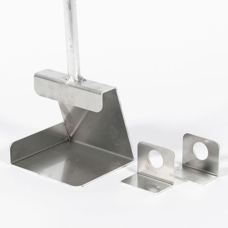 Aluminum Ash Scoop for Wood-Burning Hot Tub - close up