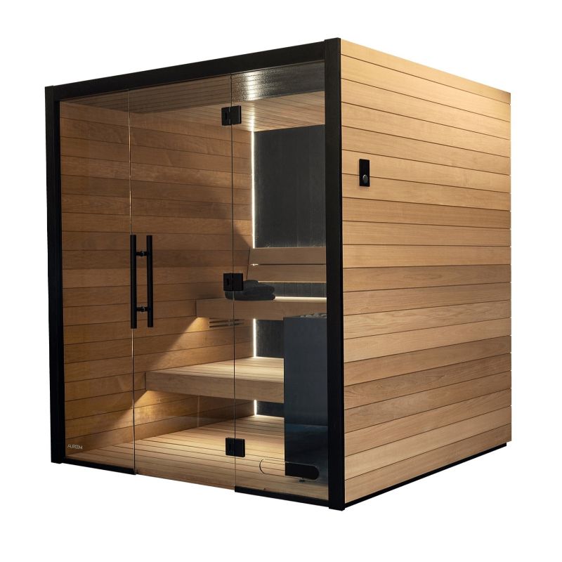 Auroom Vulcana | 59 x 59, 2 - 4 Person, Indoor Steam Sauna Kit