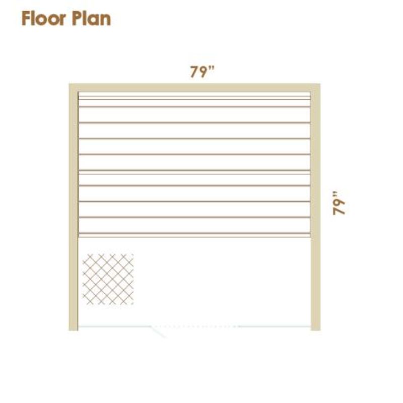 Auroom Vulcana Steam Sauna - floor plan