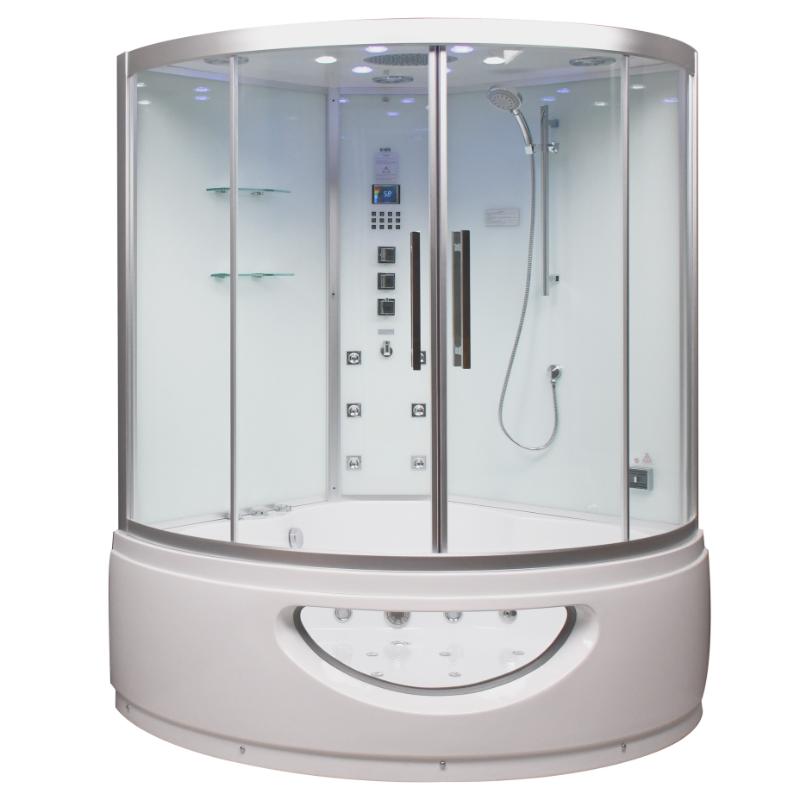 Ariel Platinum DA333 Luxury Steam Shower and Jet Tub - White