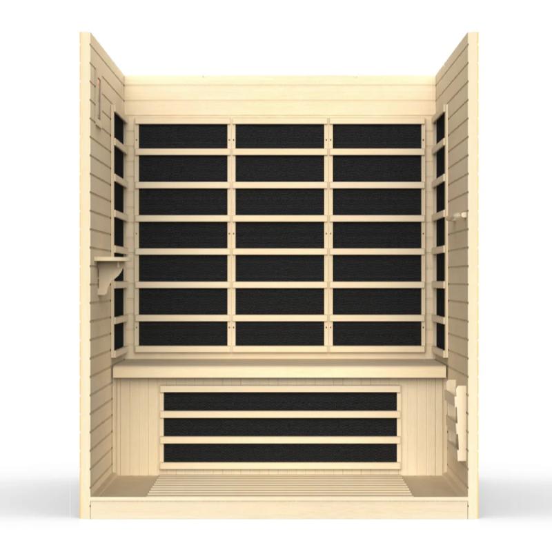 Vila Elite 3 Person Ultra Low EMF Far Infrared Sauna - interior cutaway