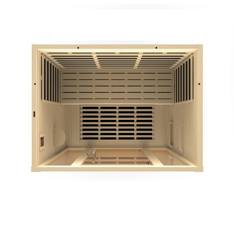 Vila Elite 3 Person Ultra Low EMF Far Infrared Sauna - top down cutaway