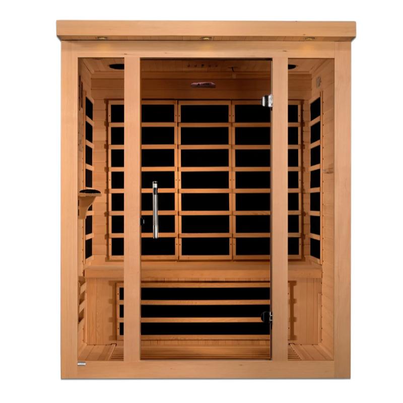 Vila Elite 3 Person Ultra Low EMF Far Infrared Sauna - full front view