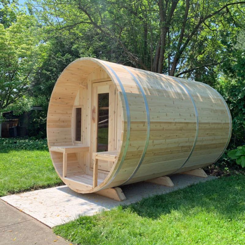 Dundalk Tranquility Barrel Sauna CTC2345W - 2-6 Person