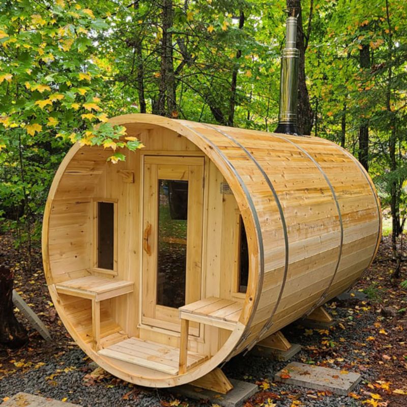 Dundalk Tranquility Barrel Sauna CTC2345W - 2-6 Person