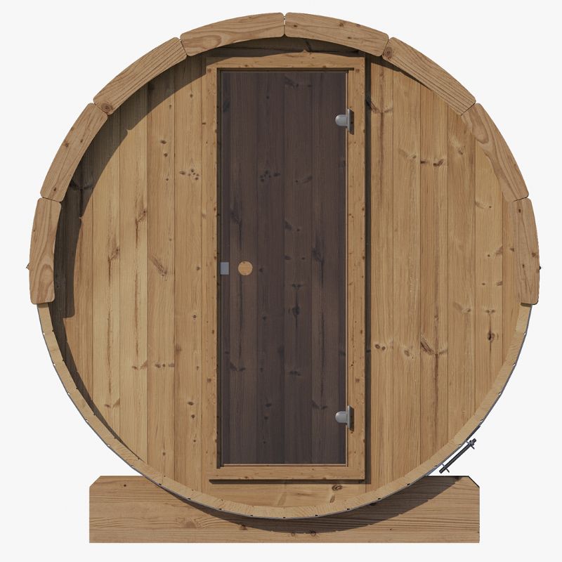 SaunaLife Ergo Barrel Sauna Model E7 | 4 Person Outdoor Sauna