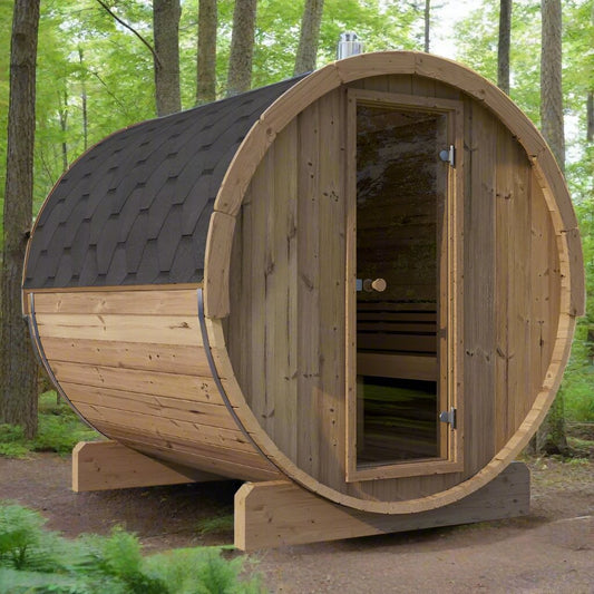 SaunaLife Ergo Barrel Sauna Model E8 | 6 Person