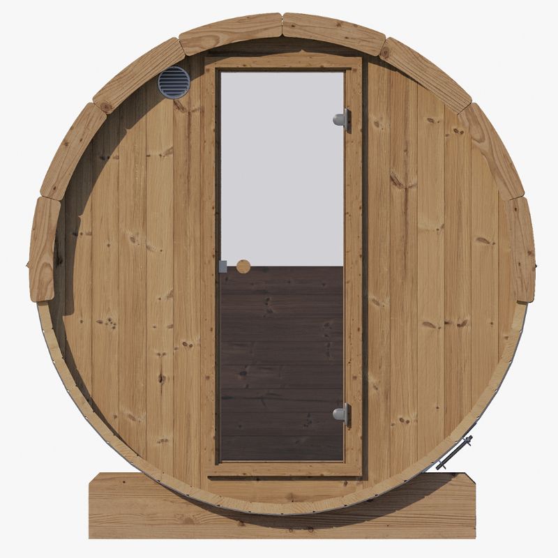 SaunaLife Ergo Barrel Sauna Model E8W | 6 Person Sauna with Window