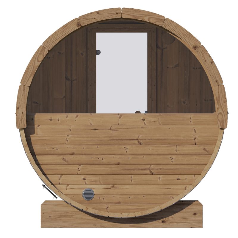 SaunaLife Ergo Barrel Sauna Model E8W | 6 Person Sauna with Window