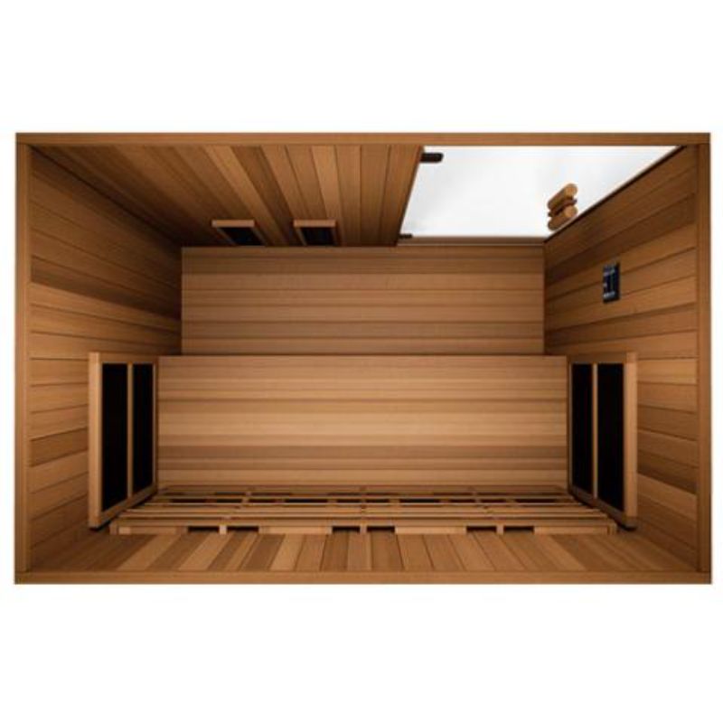 Finnmark 3-4 Person Full-Spectrum Infrared Sauna - roof cut-away showing interior