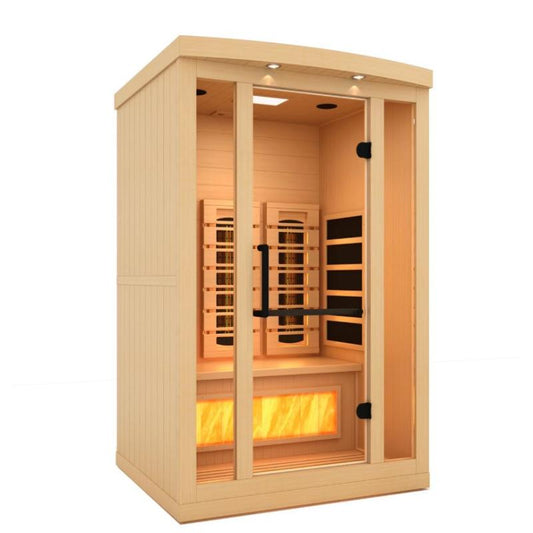 Golden Designs GDI-8020-03 – 2 Person Full Spectrum Infrared Sauna with Himalayan Salt