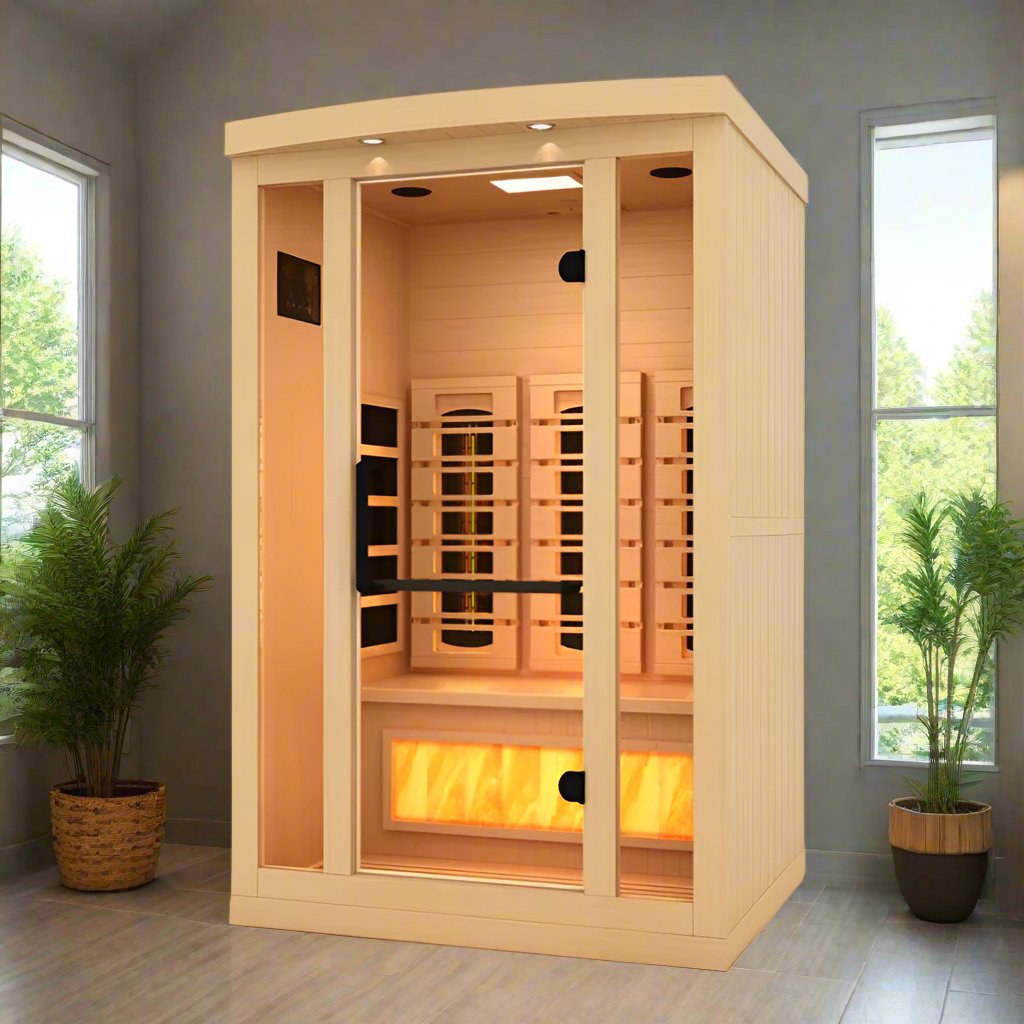 Golden Designs GDI-8020-03 | 2 Person Full Spectrum Infrared Sauna with Himalayan Salt