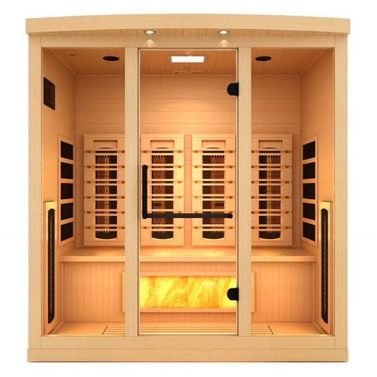 Golden Designs GDI-8040-03 – 4 Person Infrared Sauna with Himalayan Salt
