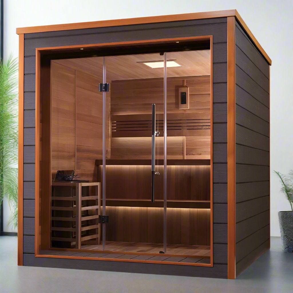 Bergen Home Steam Sauna - angled front view