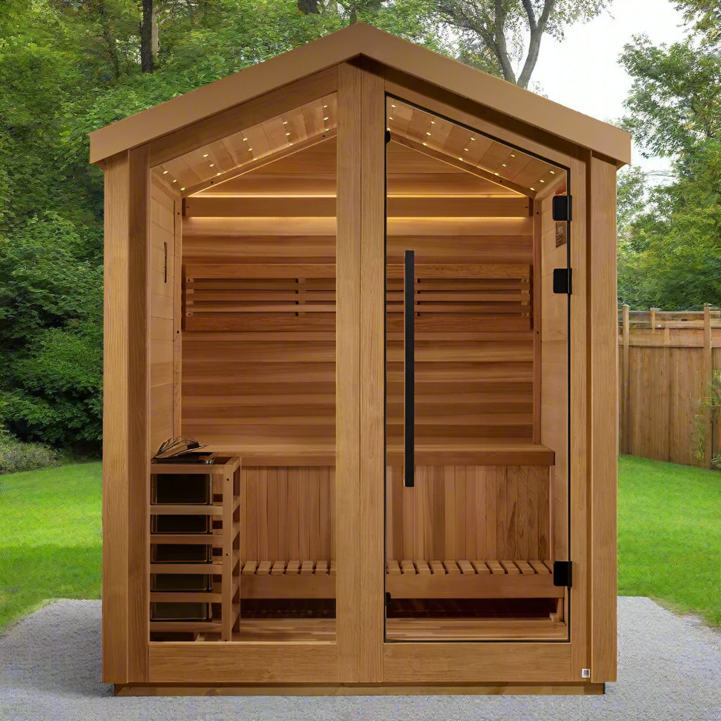 Golden Designs Savonlinna 3 Person Outdoor Steam Sauna – GDI-8503-01