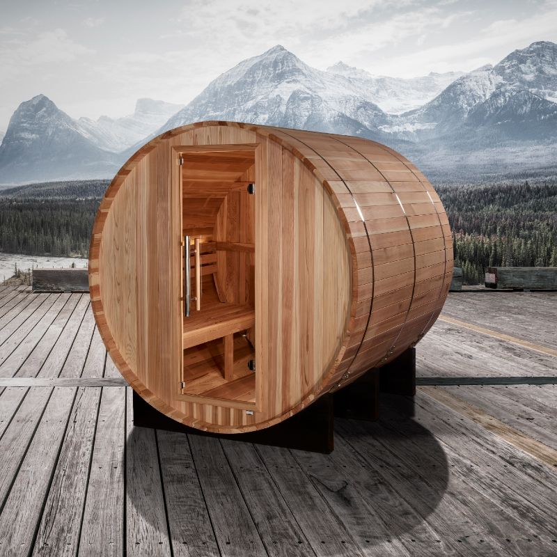 Golden Designs - Arosa Barrel Sauna GDI-B004-01 | 4 Person
