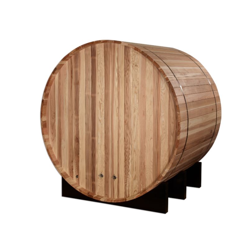St. Moritz Barrel Sauna GDI-B002-01 - rear angled view