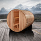 Golden Designs - Klosters Barrel Sauna GDI-B006-01 -  in front of mountains