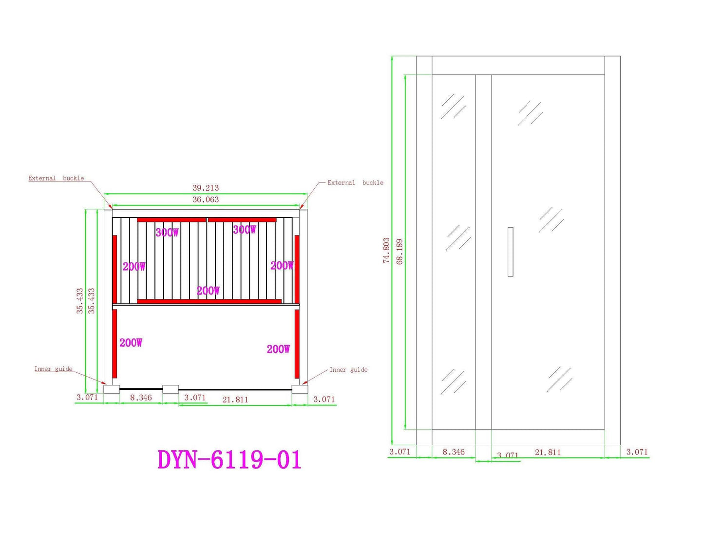 Gracia dimensions diagram
