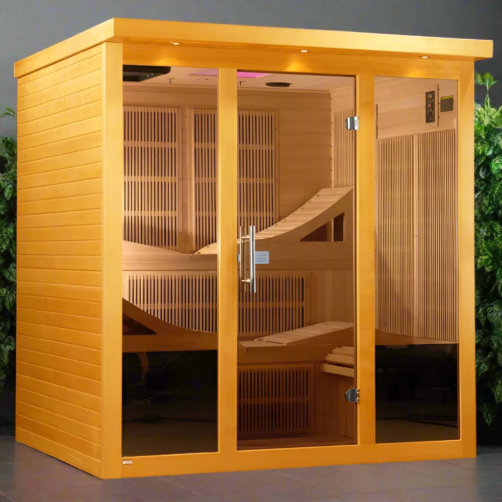 Dynamic Saunas Monaco GDI-6996-01 | 6 Person Infrared Sauna - full view