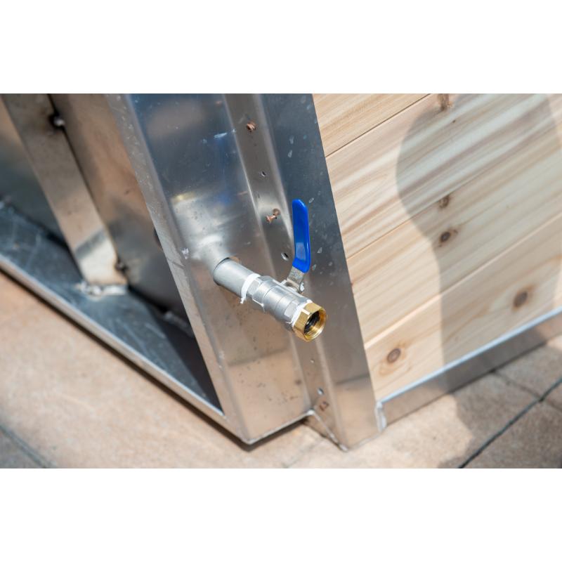 Polar Cold Plunge Tub-showing the pipe installed