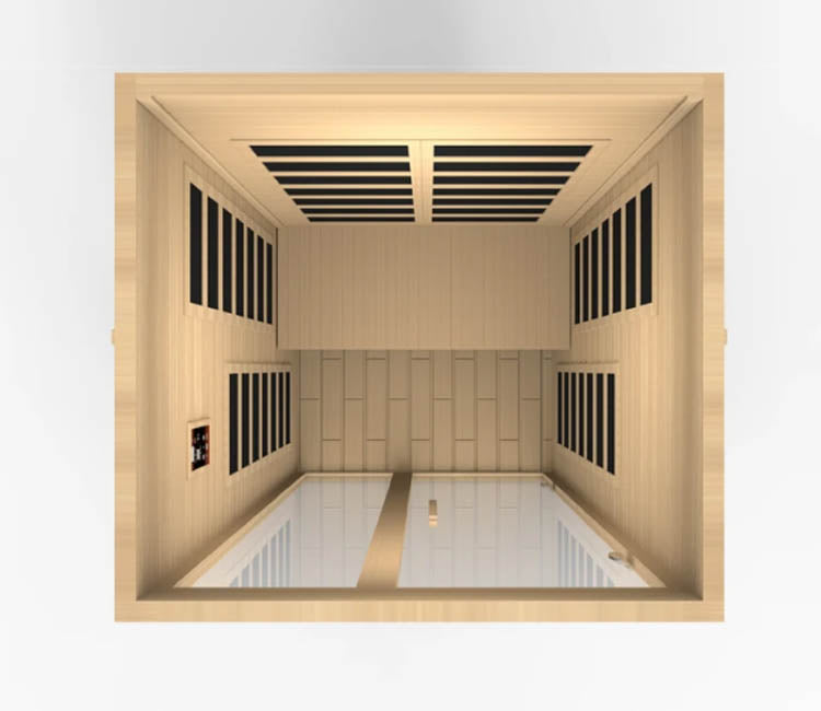 Santiago DYN-6209-02 Infrared Sauna - top cutaway