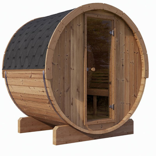 SaunaLife Ergo Barrel Sauna Model E6  | 3 Person Outdoor Sauna