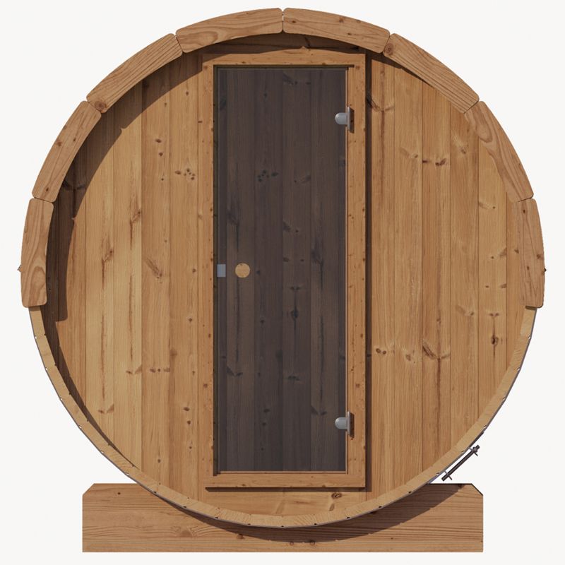 SaunaLife Ergo Barrel Sauna Model E6  | 3 Person Outdoor Sauna