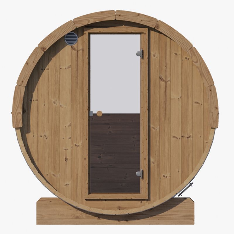 SaunaLife Ergo Barrel Sauna Model E6W  | 3 Person Sauna with Rear Window