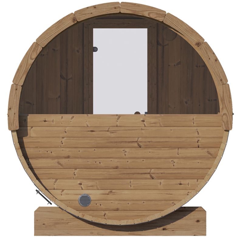 SaunaLife Ergo Barrel Sauna Model E6W  | 3 Person Sauna with Rear Window