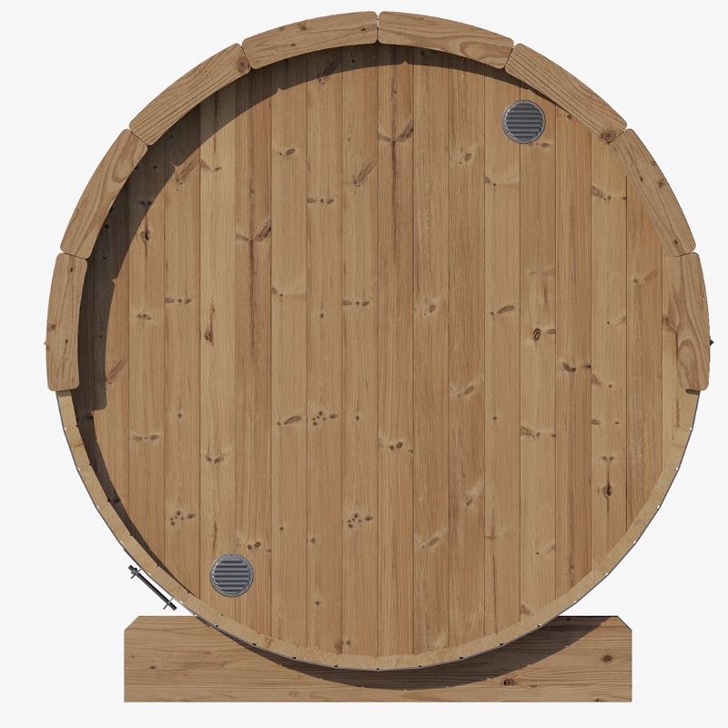 SaunaLife Model E8G Barrel Sauna - rear view