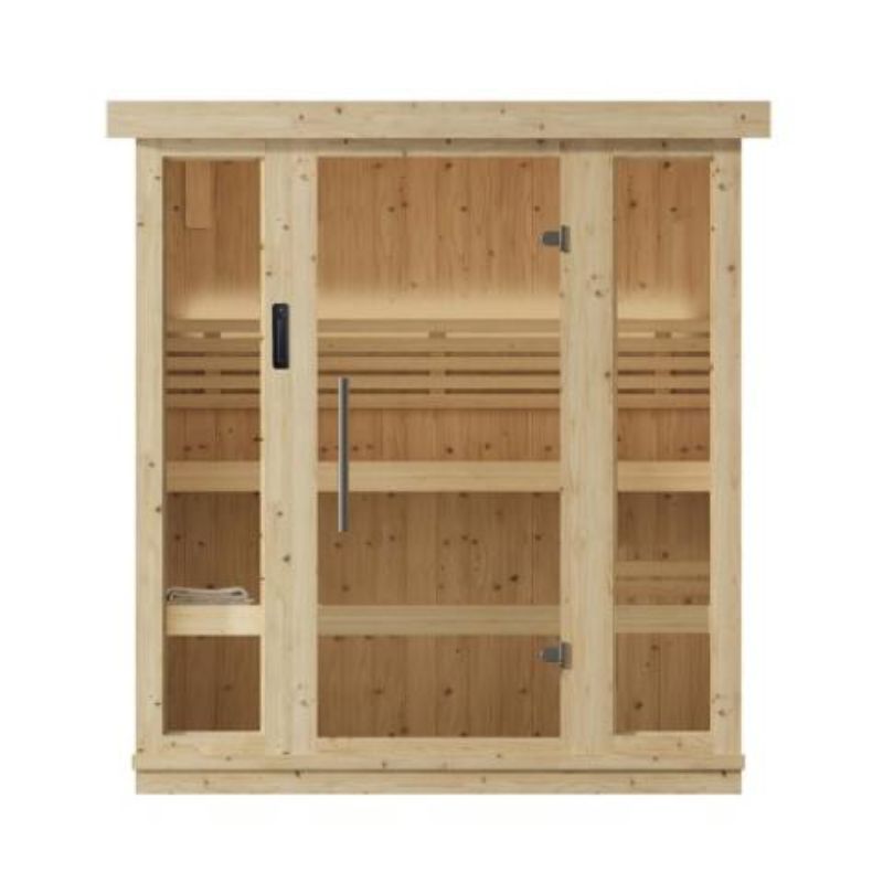 SaunaLife 3 Person Indoor Home Sauna Model X6 - front full view