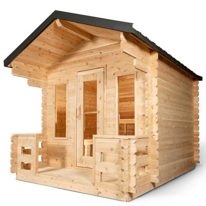 Georgian Outdoor Sauna with Porch - 6 Person | Dundalk CTC88PW