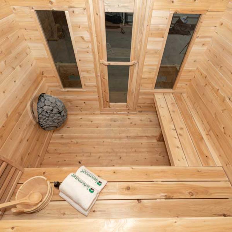 Georgian Outdoor Sauna with Porch - 6 Person | Dundalk CTC88PW