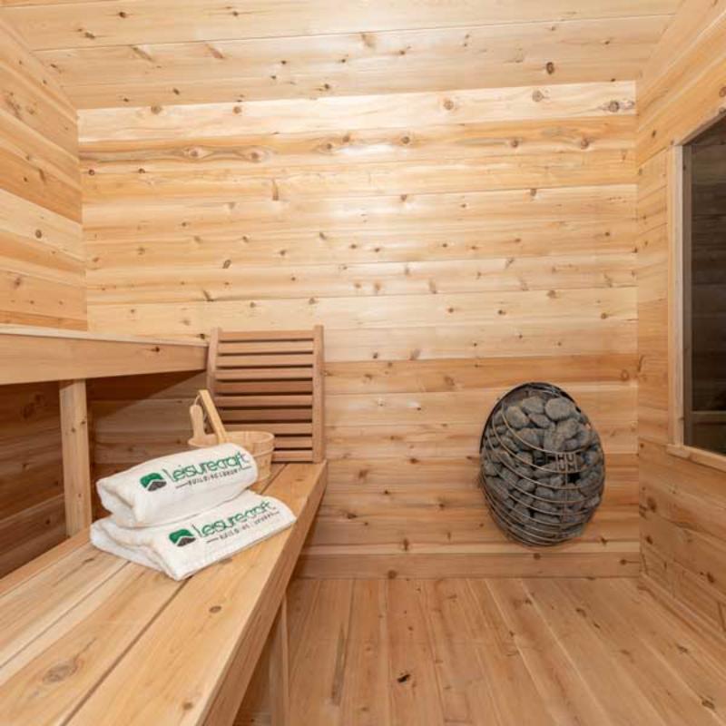Georgian Outdoor Sauna with Porch - 6 Person | Dundalk CTC88PW