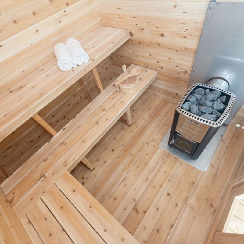 Georgian Outdoor Sauna with Porch - 6 Person | Dundalk CTC88PW