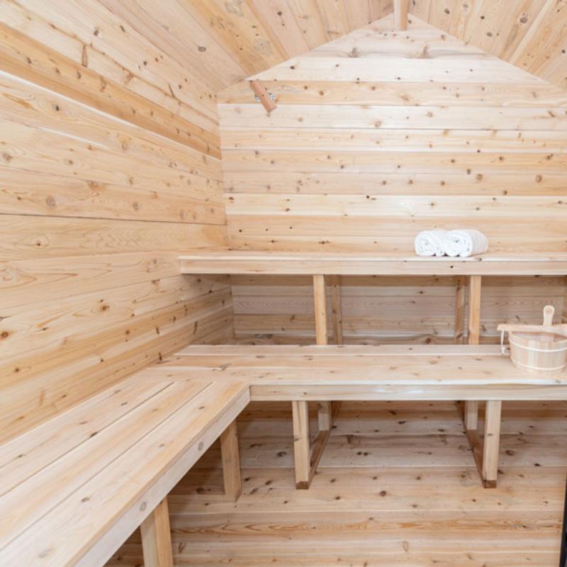 Georgian Outdoor Sauna with Porch - 6 Person | Dundalk CTC88PW