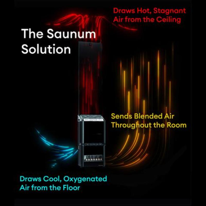 Saunum AIR 7 Sauna Heater with Climate Equalizer