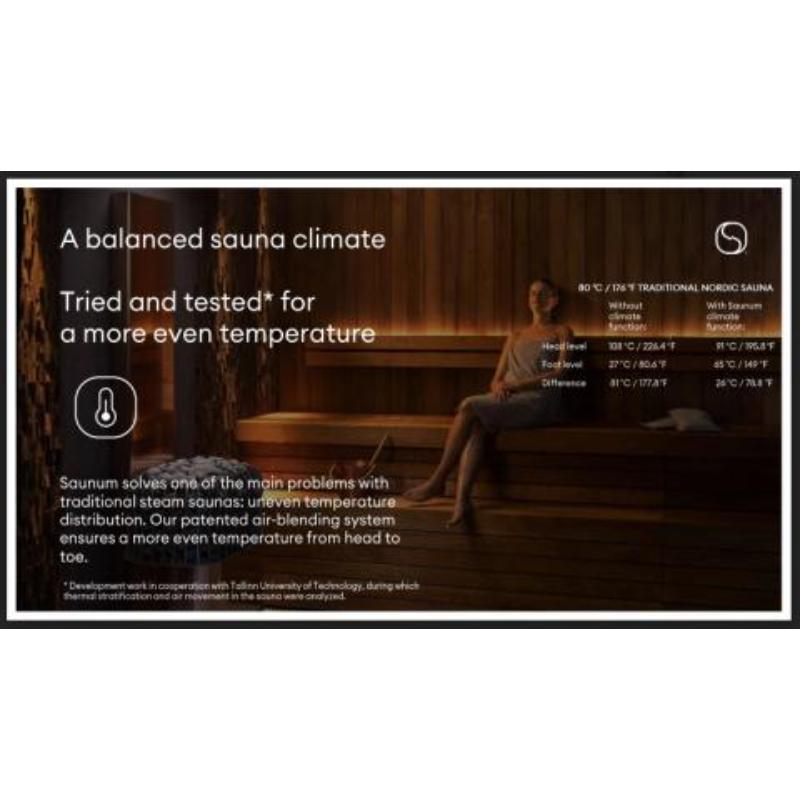 Saunum AIR 5 WiFi Sauna Heater Package | Air 50 CSB WiFi Package